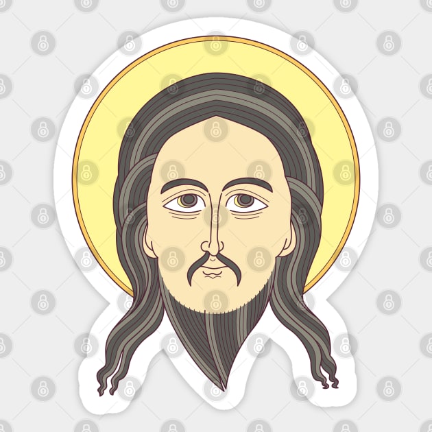 Jesus Icon Sticker by freshinkstain